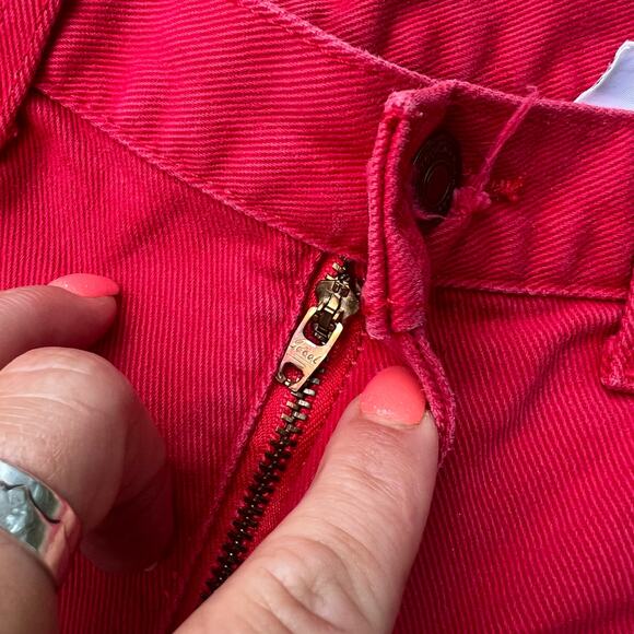 Vintage 90s Newport News Red High Waist Mom Jeans Size 4 - Picture 3 of 5